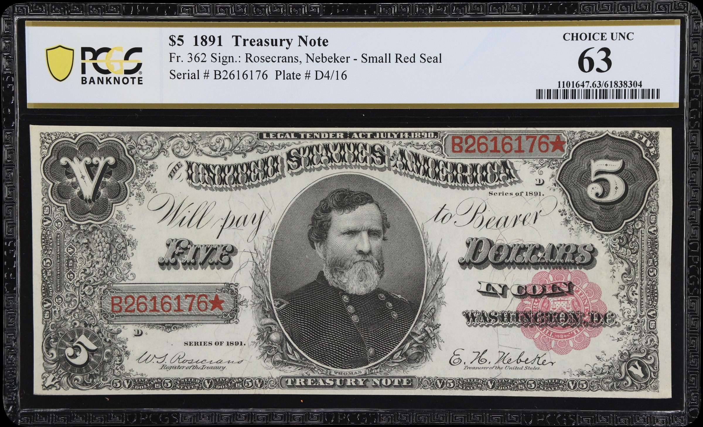 1891 $5  (Fr. 362) thumbnail 2