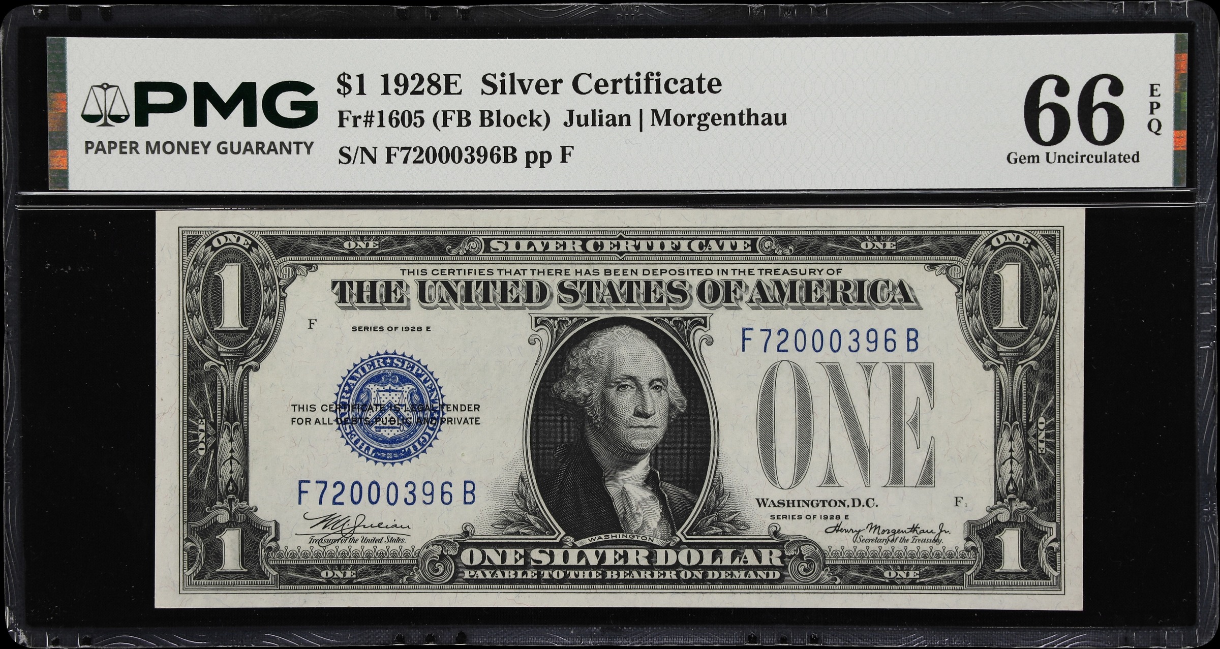 1928E $1  (Fr. 1605) thumbnail 3