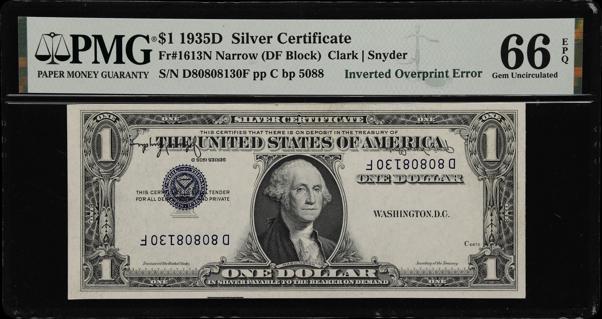 1935D $1  (Fr. 1613N) thumbnail 2