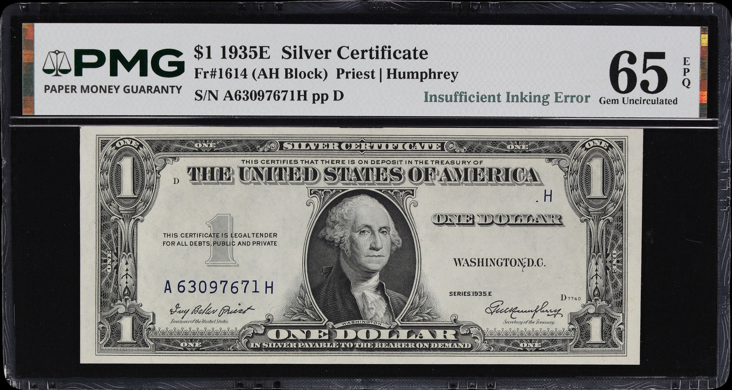 1935E $1  (Fr. 1614) thumbnail 3