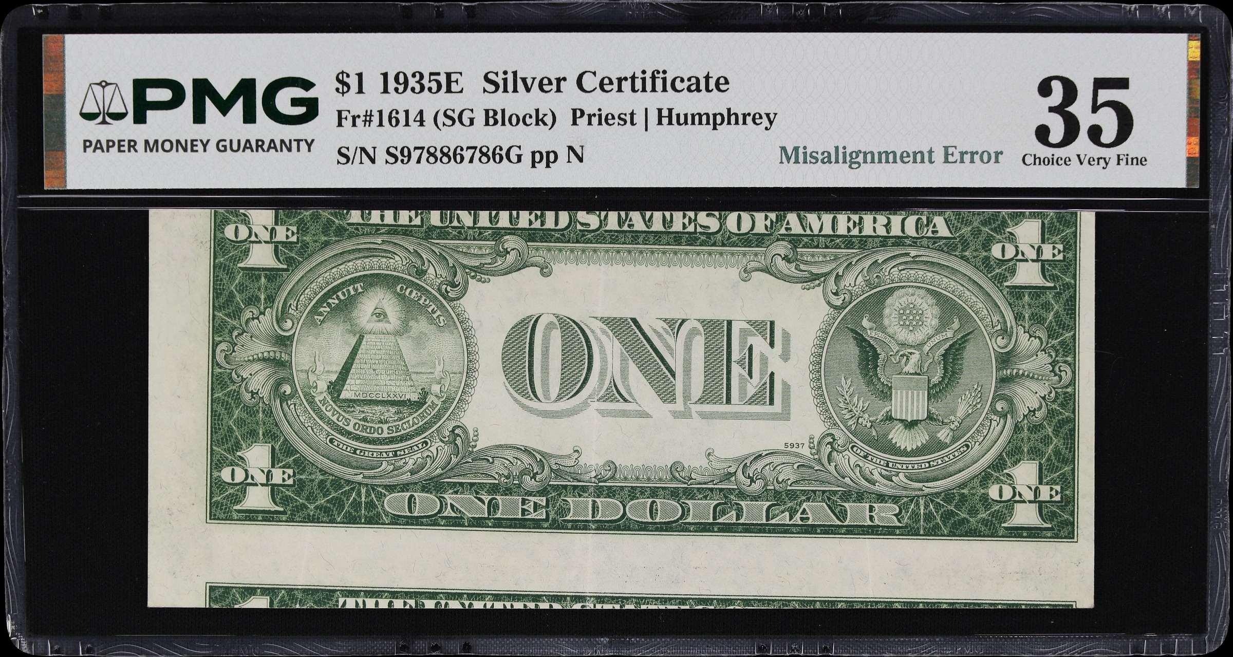 1935E $1  (Fr. 1614) thumbnail 5