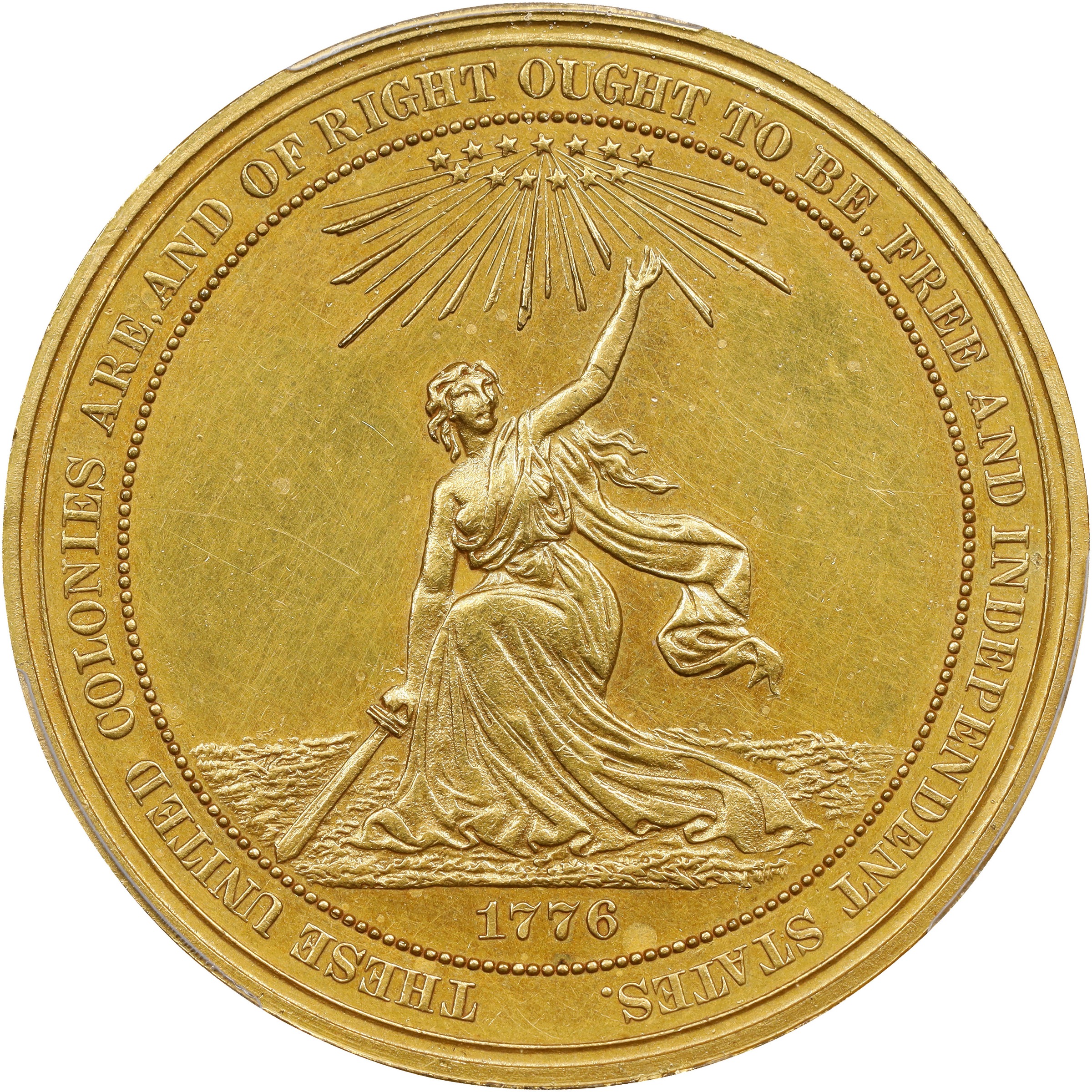 1876 SC$1 U.S. Centennial, Gilt, HK-22 MS thumbnail 2