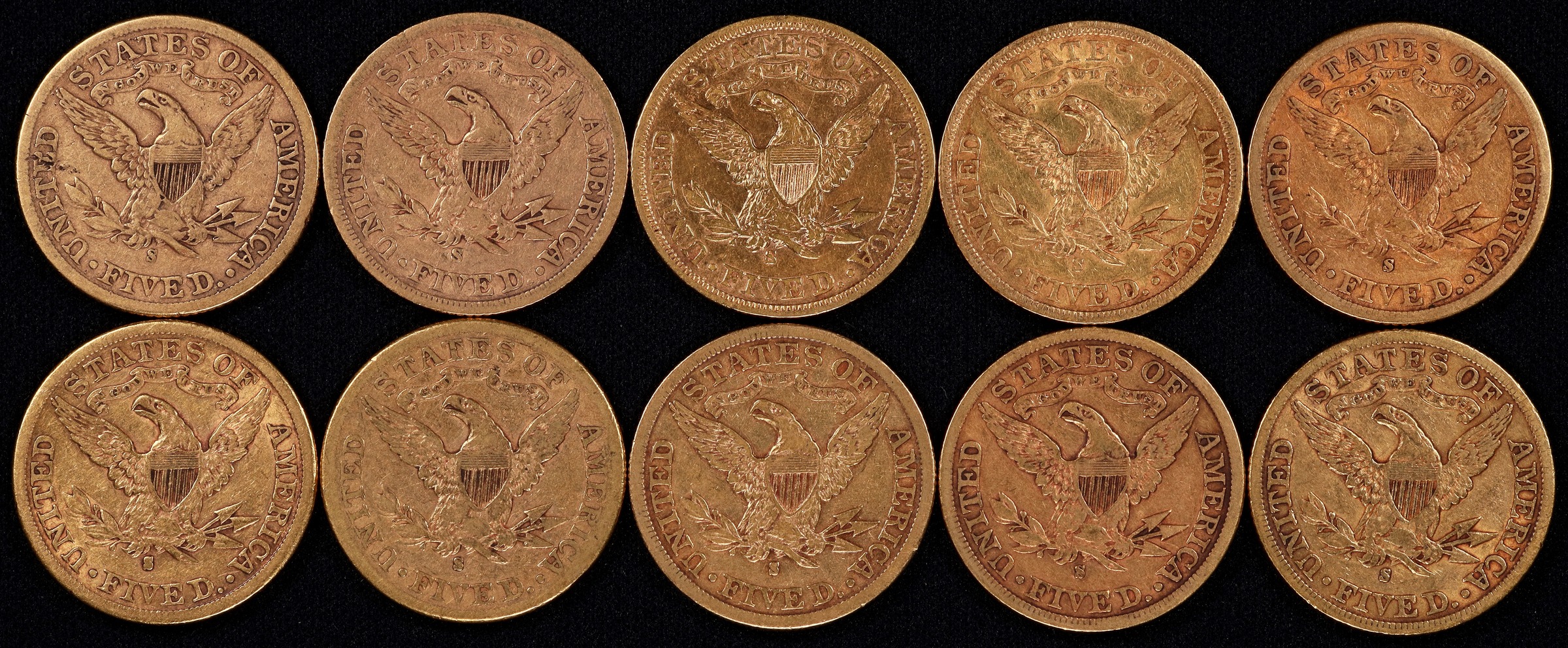 Liberty Gold Half Eagle $5  Motto, 1866-1908 MS [Type] thumbnail 3