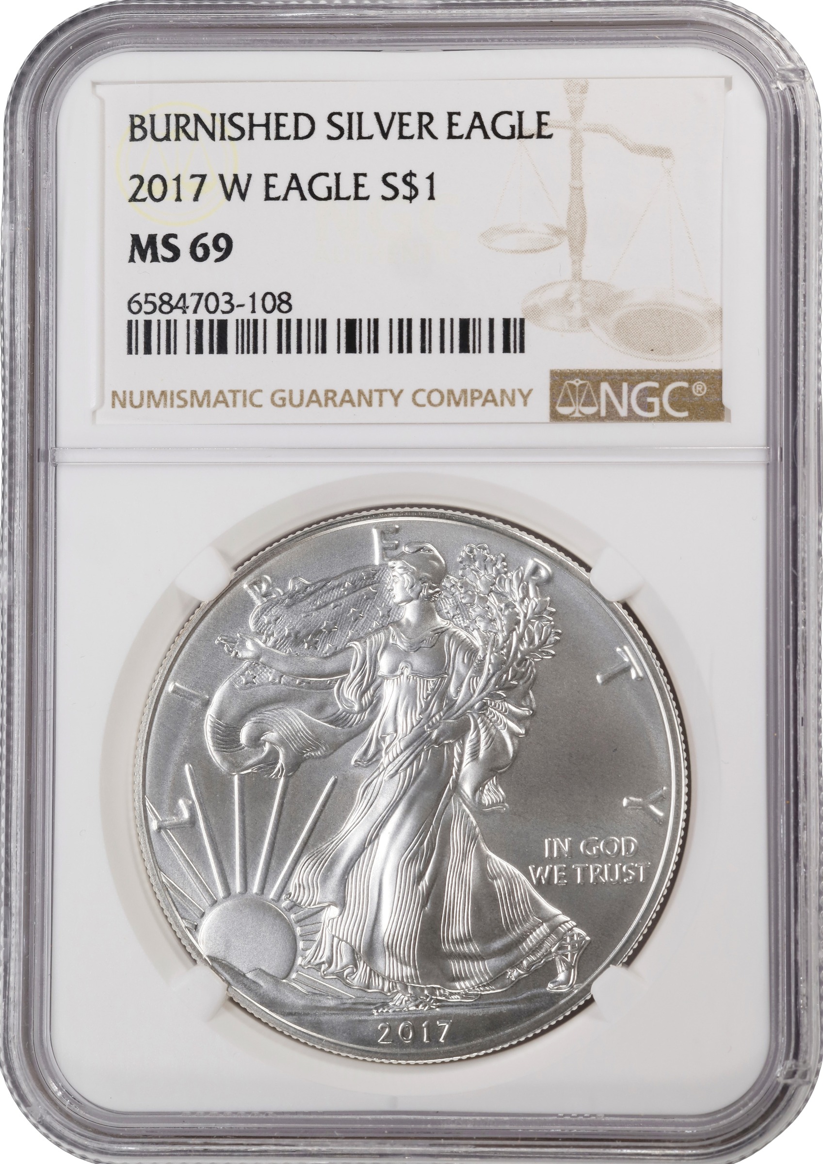 Image for 2017-W $1  Silver Eagle, Burnished OGP
