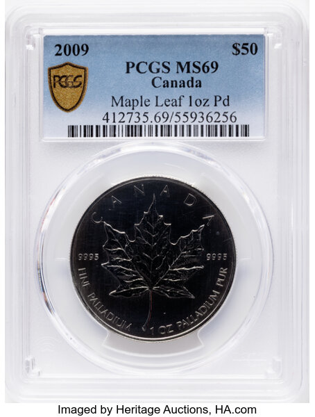 2017 Pd$50 1oz Palladium, Maple Leaf MS thumbnail 11
