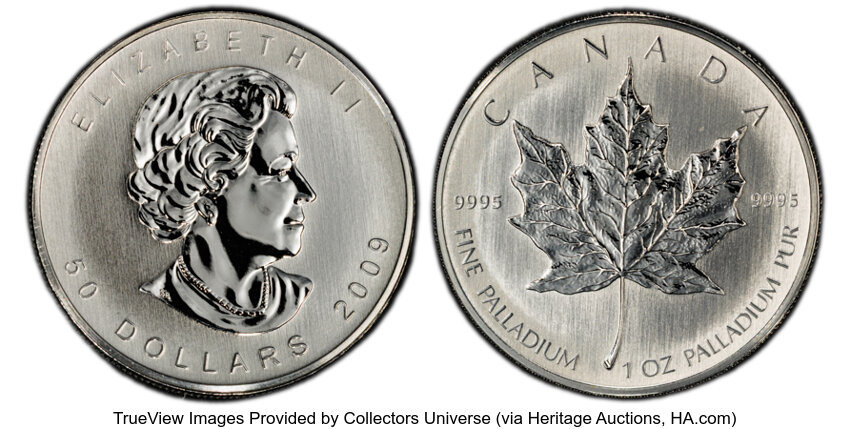 Image for 2017 Pd$50 1oz Palladium, Maple Leaf MS