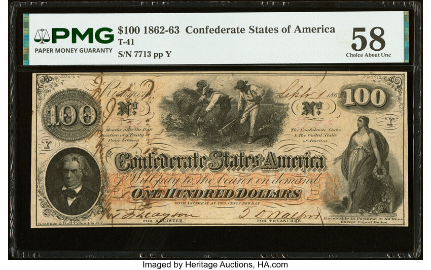 1862 $100  (Fr. T41) thumbnail 7