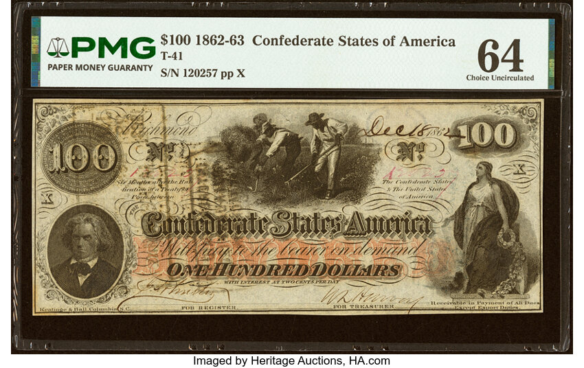 1862 $100  (Fr. T41) thumbnail 3