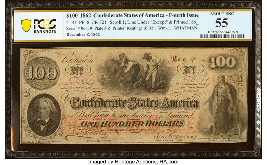 1862 $100  (Fr. T41) thumbnail 12
