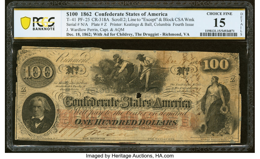 1862 $100  (Fr. T41) thumbnail 18
