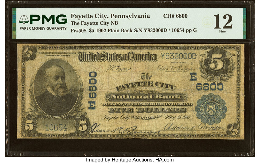1902 $5  3rd Charter Period, 3rd Issue, Plain Back (Fr. 598) thumbnail 18