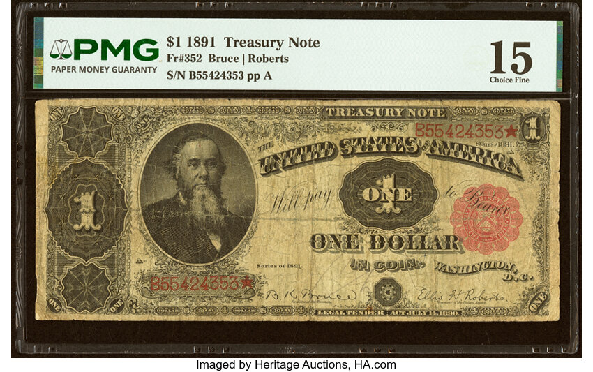 1891 $1  (Fr. 352) thumbnail 2