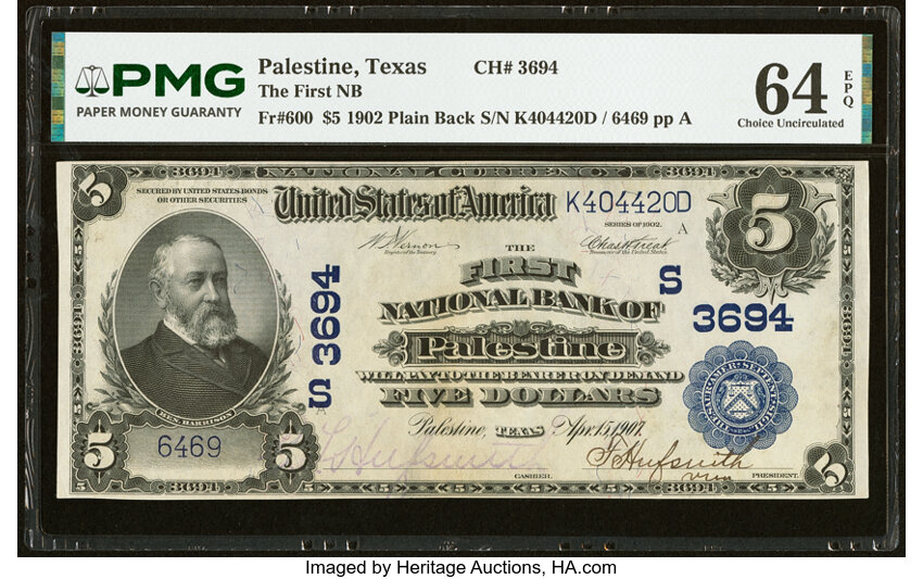 1902 $5  3rd Charter Period, 3rd Issue, Plain Back (Fr. 600) thumbnail 11
