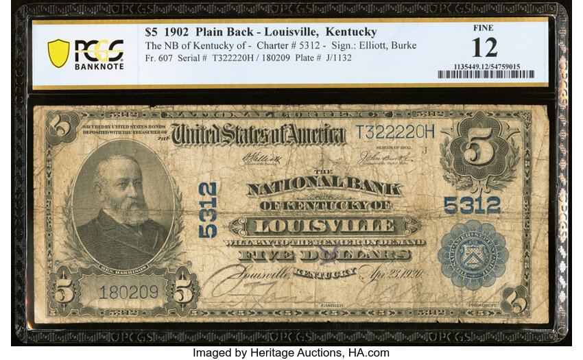 1902 $5  3rd Charter Period, 3rd Issue, Plain Back (Fr. 607) thumbnail 15