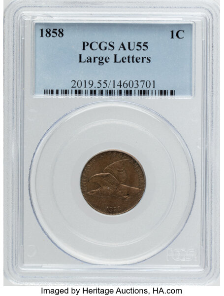 1858 1c LL, Doubled Die Obv, FS-101, S-2 MS65 thumbnail 2