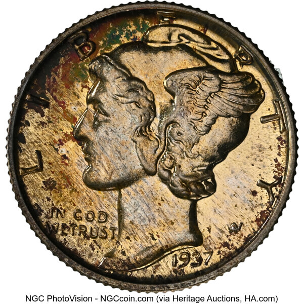 1937 10c PR CAM PR67 CAM thumbnail 2