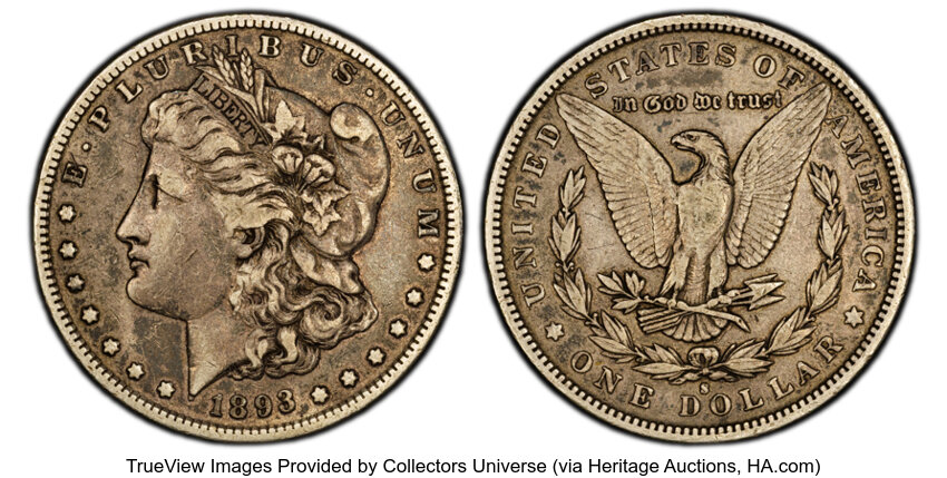 1893-S $1 VF35 CAC thumbnail 3