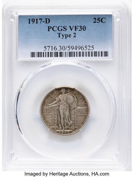 1917-D 25c Type 1 MS thumbnail 3