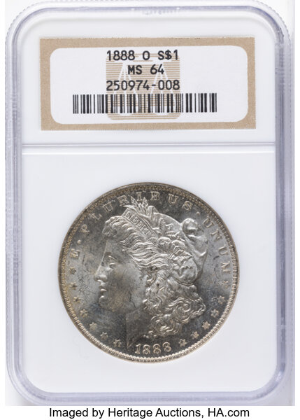 1888-O $1  Clashed E, Field Break R, VAM-1A2 MS thumbnail 4