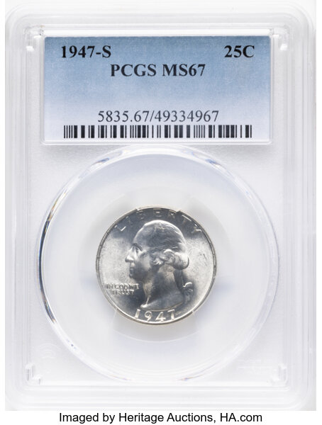 1947-S 25c MS63 CAC thumbnail 3