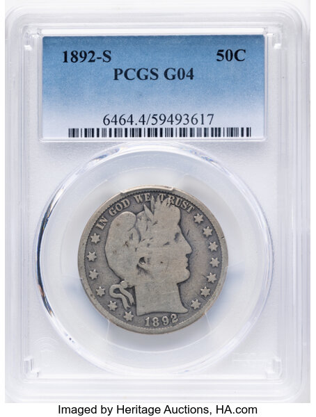 1892-S 50c MS thumbnail 2