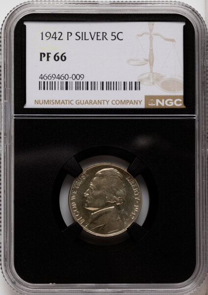 1942-P 5c Type 2, Silver PR thumbnail 2