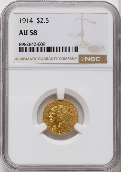 1914 $2 1/2 MS thumbnail 4