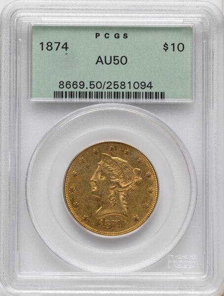 1874 $10  MS thumbnail 3