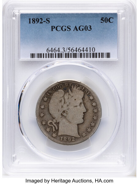 1892-S 50c MS thumbnail 3
