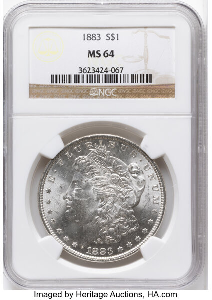 1883 $1  GSA Hoard, Hard Package MS thumbnail 6