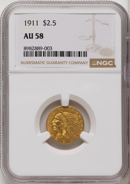 1911 $2 1/2 MS thumbnail 9