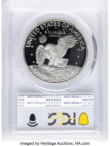 1971-S $1  Silver, Peg Leg, FS-401 PR CAM thumbnail 5