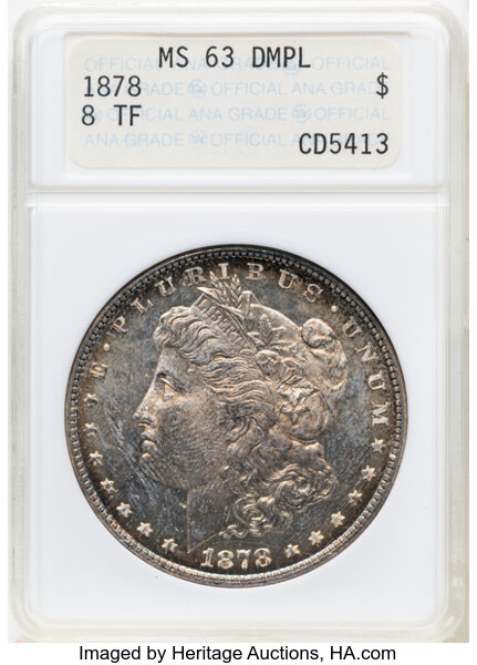 1878 8TF $1  Doubled Date, VAM-19 MS thumbnail 3