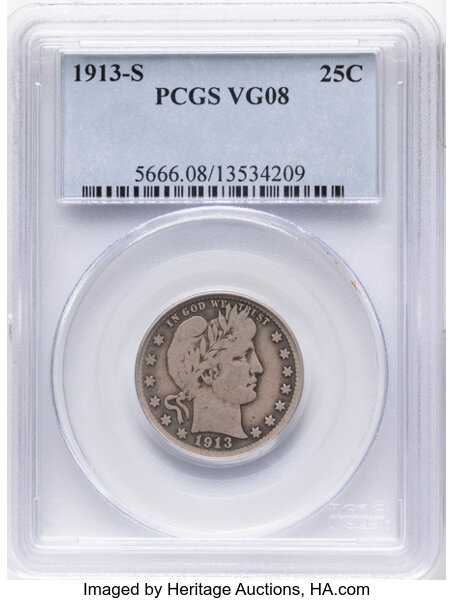 1913-S 25c MS thumbnail 2