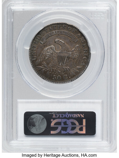 Capped Bust Half Dollar 50c Lettered Edge, 1807-1836 [Type] XF45 thumbnail 2