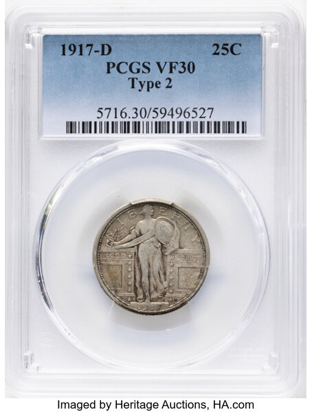 1917-D 25c Type 1 MS thumbnail 2