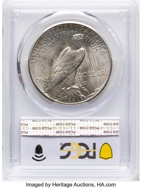 Peace Dollar $1  1921-1935 [Type] AU58 thumbnail 2