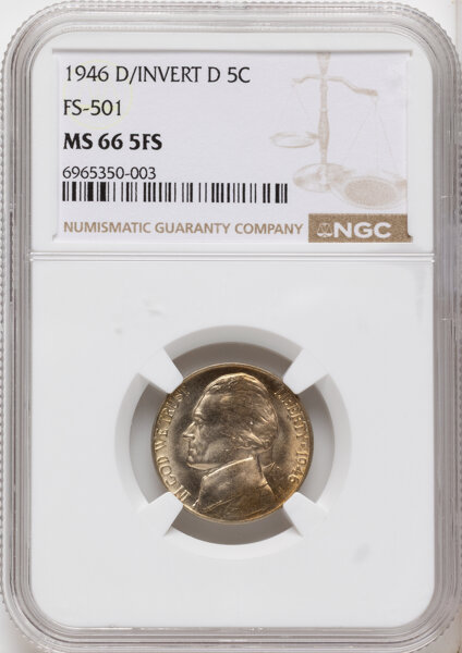 1946-D/D 5c D/Inverted D, FS-501 MS FS thumbnail 2