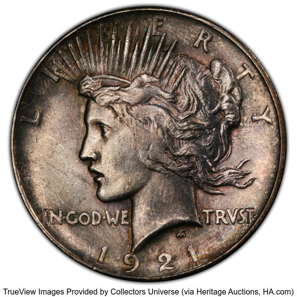 1921 $1  Peace, High Relief MS thumbnail 5