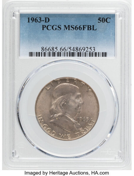 1963-D 50c MS FBL thumbnail 4