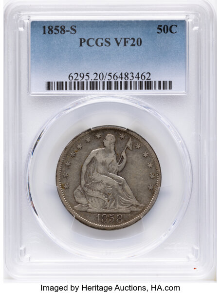 1858-S 50c MS thumbnail 2