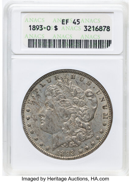 1893-O $1 VG8 CAC thumbnail 3