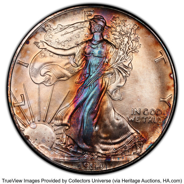 1994 $1  Silver Eagle MS thumbnail 2