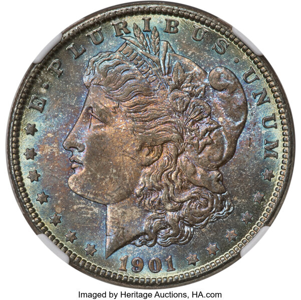 1901-O $1 VF25 CAC thumbnail 3