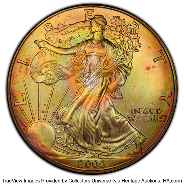 2000 $1  Silver Eagle MS thumbnail 4