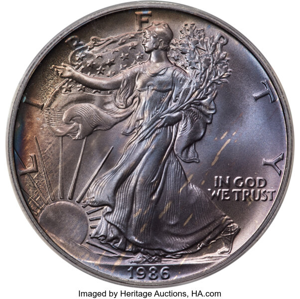 1986 $1  Silver Eagle MS thumbnail 5