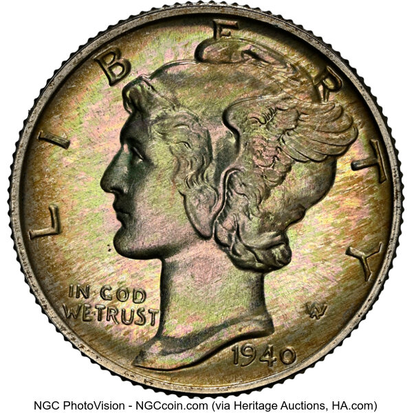 1940 10c PR67 CAC thumbnail 3