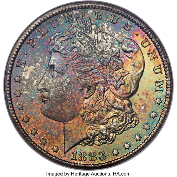 1883-CC $1  CC/CC, Clashed Die Break Cap, VAM-5D MS thumbnail 17