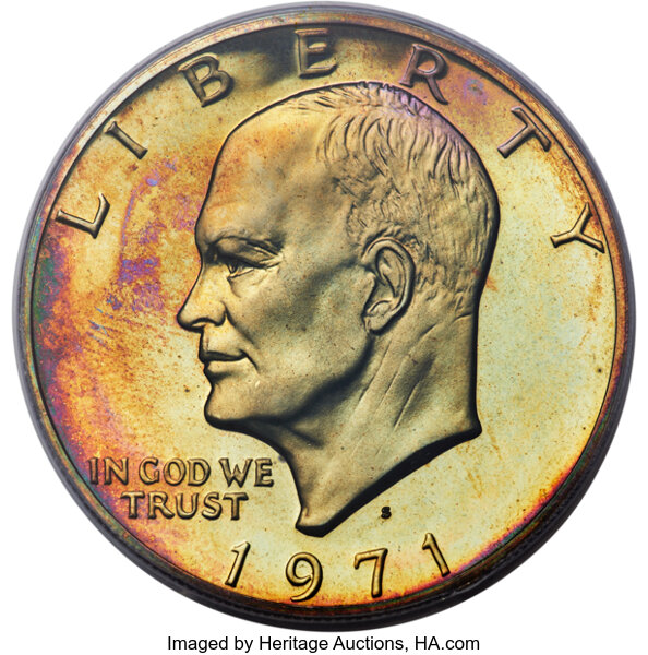 1971-S $1  Silver, Ty.1 Reverse, FS-901 PR CAM PR66 CAM CAC thumbnail 2