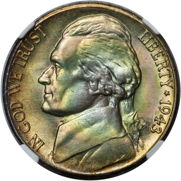 1943-S 5c Silver AU58 CAC thumbnail 3
